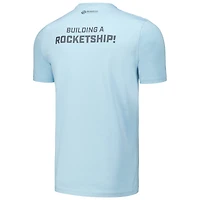 Men's  Light Blue Haas F1 Team Rocket Ship T-Shirt