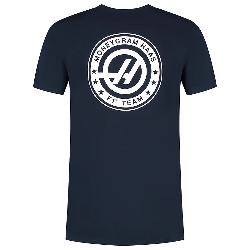 Men's Navy Haas F1 Team 2025 Fan Wear Roundel Ring T-Shirt