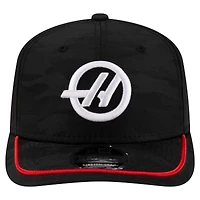 Men's New Era Black Haas F1 Team Camo 9SEVENTY Adjustable Hat