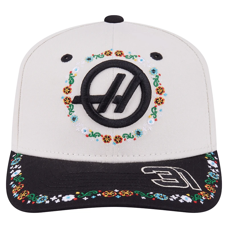 Men's New Era Esteban Ocon Light Beige Haas F1 Team 2025 Mexico Grand Prix Special 9SEVENTY Adjustable Hat