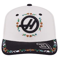 Men's New Era Esteban Ocon Light Beige Haas F1 Team 2025 Mexico Grand Prix Special 9SEVENTY Adjustable Hat