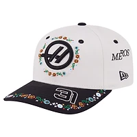 Men's New Era Esteban Ocon Light Beige Haas F1 Team 2025 Mexico Grand Prix Special 9SEVENTY Adjustable Hat