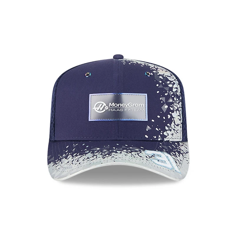Casquette snapback 9FIFTY bleu marine New Era Esteban Ocon pour homme, équipe Haas F1
