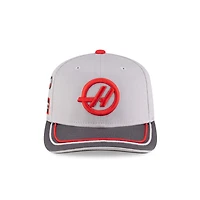 Casquette extensible New Era grise Haas F1 Team 200e course 9SEVENTY pour homme