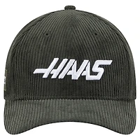 Casquette ajustable 9FORTY en velours côtelé vert Haas F1 Team New Era pour homme