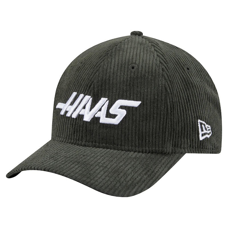 Casquette ajustable 9FORTY en velours côtelé vert Haas F1 Team New Era pour homme