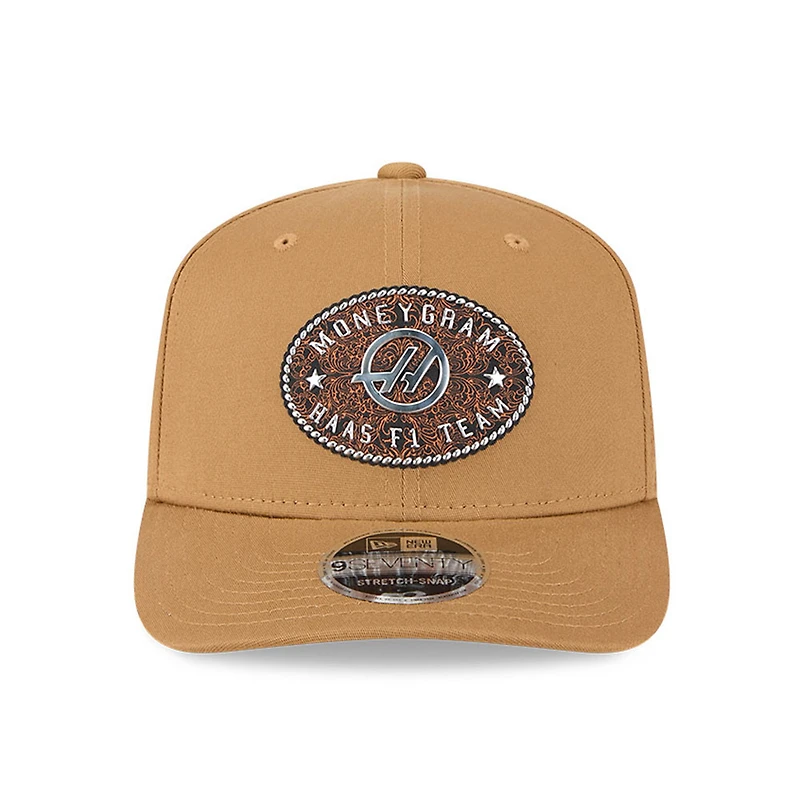 Men's New Era   Light Beige Haas F1 Team Austin Race Special 9SEVENTY COOLERA Adjustable Hat