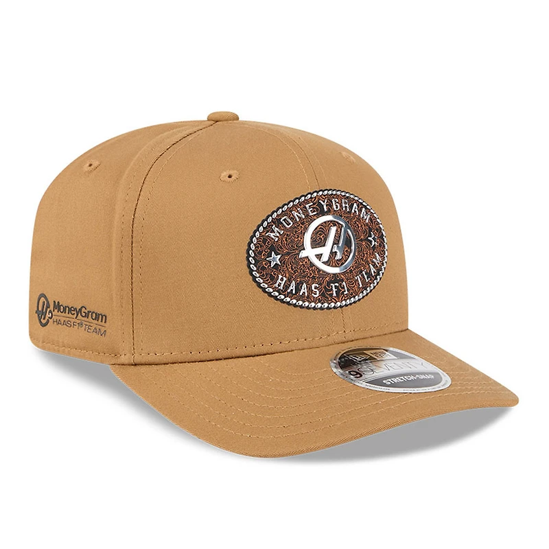 Men's New Era   Light Beige Haas F1 Team Austin Race Special 9SEVENTY COOLERA Adjustable Hat