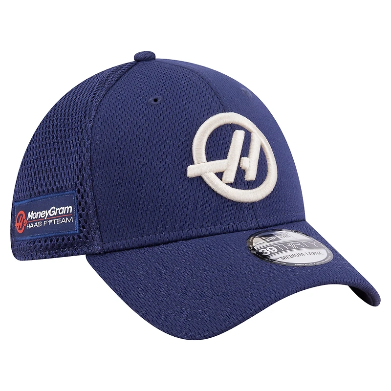 Casquette ajustée New Era bleu marine Haas F1 Team Dashmark 39THIRTY pour homme