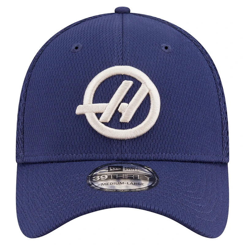 Casquette ajustée New Era bleu marine Haas F1 Team Dashmark 39THIRTY pour homme