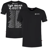 T-shirt noir pour homme Ollie Bearman, pilote Haas F1 Team 2025, The Bear Tour