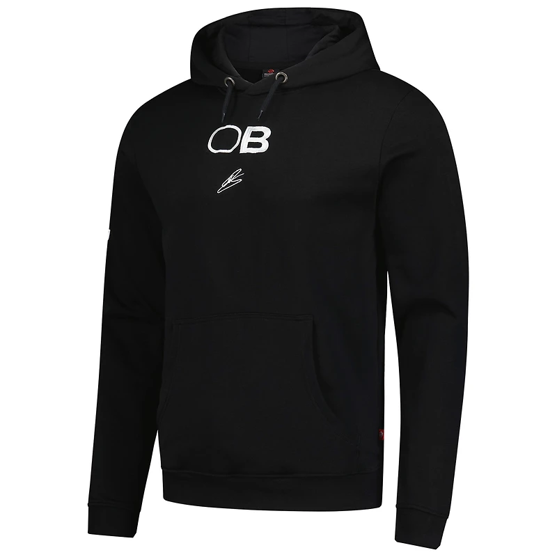 Men's Ollie Bearman Black Haas F1 Team 2025 Fan Wear Hoodie