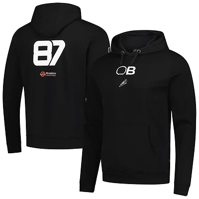 Sweat à capuche Ollie Bearman noir Haas F1 Team 2025 pour homme
