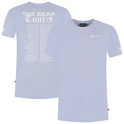 Men's Ollie Bearman Purple Haas F1 Team 2025 Driver The Bear Tour T-Shirt