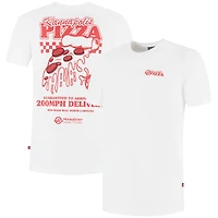 T-shirt blanc pour homme Haas F1 Team 2025 Fan Wear Pizza