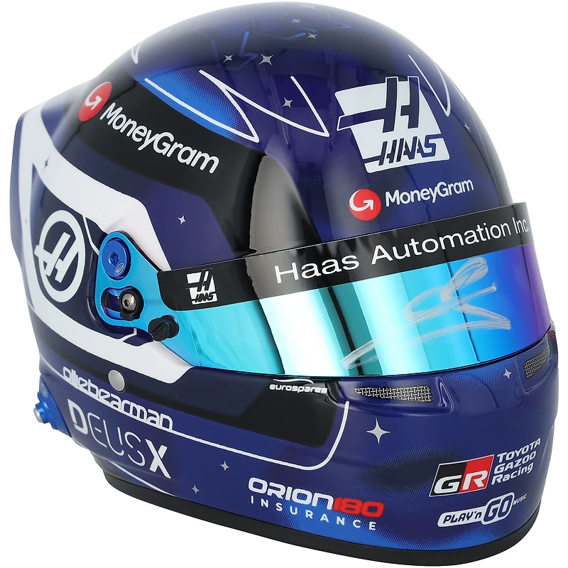 Casque Oliver Bearman Haas F1 Team autographié, édition spéciale Grand Prix de Singapour 2025, échelle 1:2