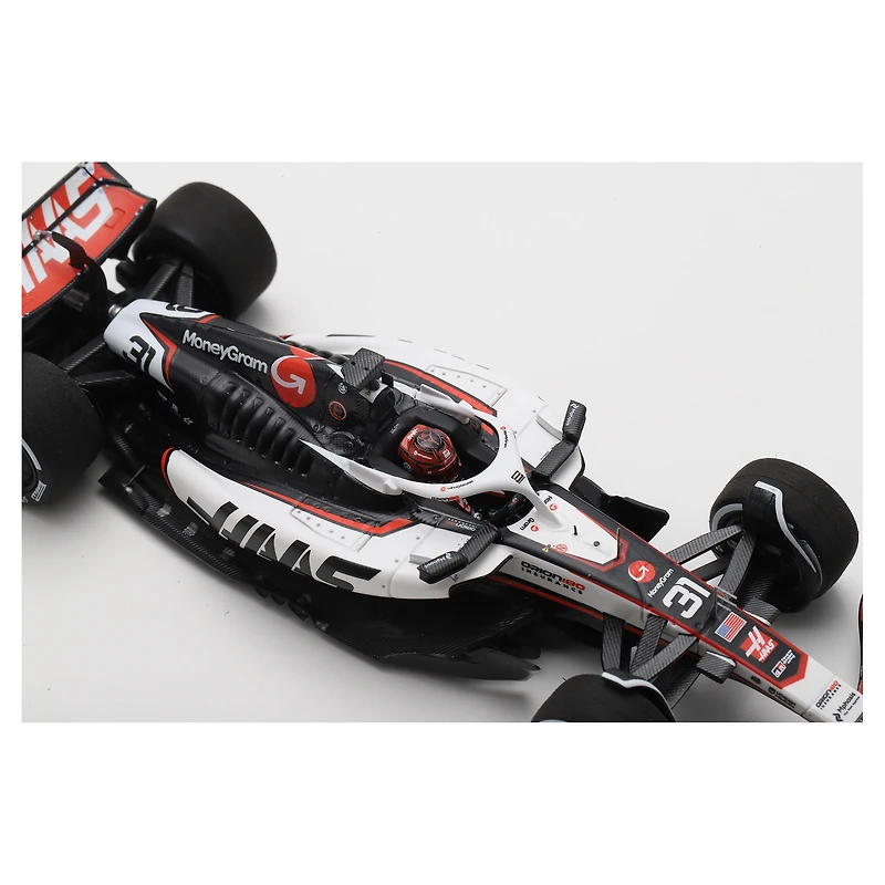 Voiture miniature Spark Models Esteban Ocon Haas F1 Team 2025 n° 31 MoneyGram à l'échelle 1:43