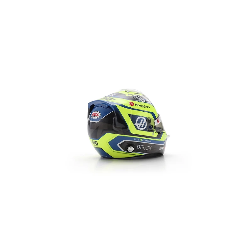 Casque à l'échelle 1:5 d'Ollie Bearman, pilote de l'écurie Haas F1 Team 2025, par Spark Models