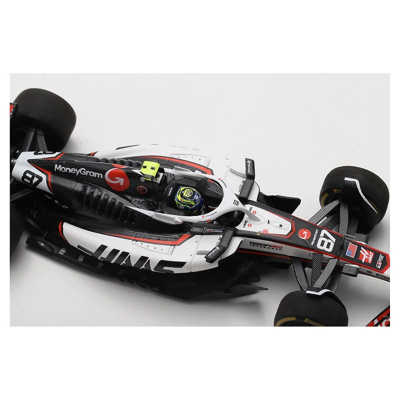Voiture miniature Spark Models Ollie Bearman Haas F1 Team 2025 n° 87 MoneyGram à l'échelle 1:43