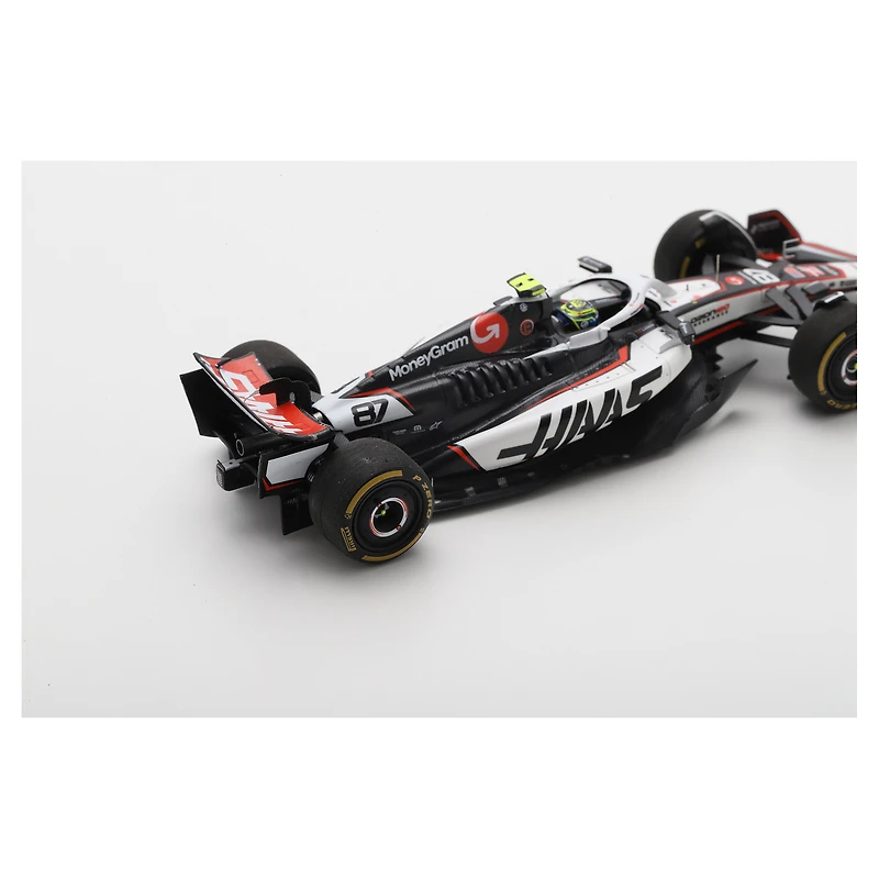 Voiture miniature Spark Models Ollie Bearman Haas F1 Team 2025 n° 87 MoneyGram à l'échelle 1:43