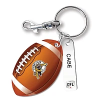  Hamilton Tiger-Cats Personalized Leather Football Keychain