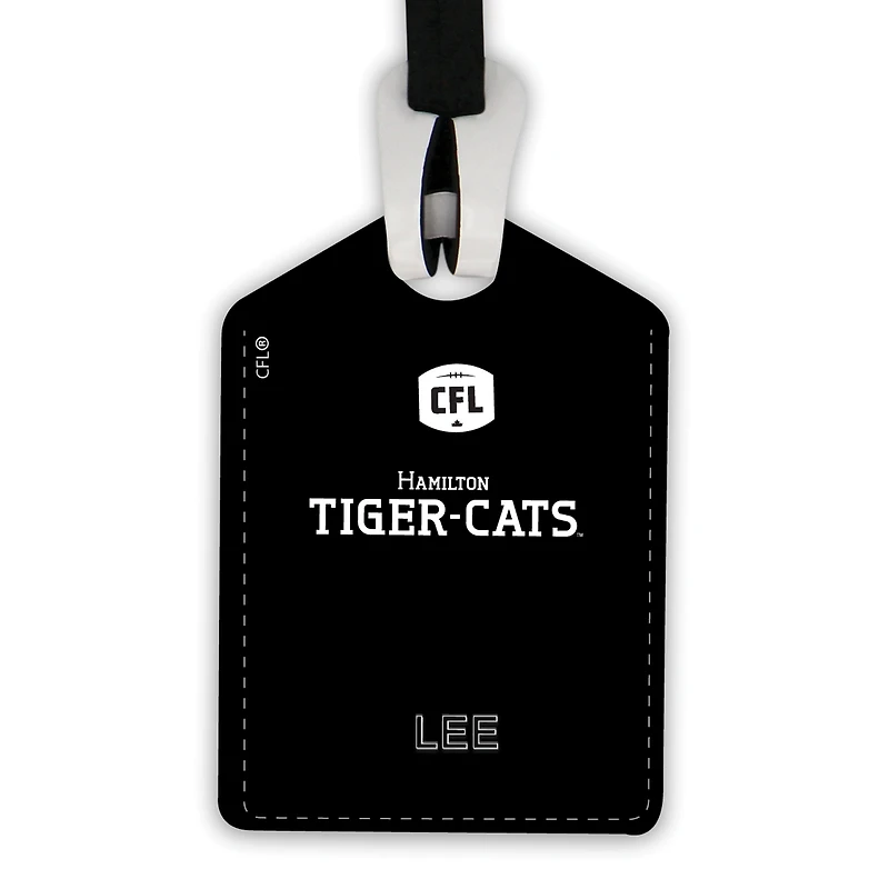 tiquette de bagage en cuir personnalisée des Tiger-Cats de Hamilton