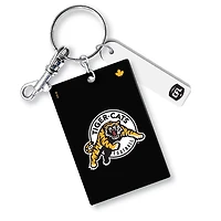Hamilton Tiger-Cats Personalized Leather Rectangle Keychain