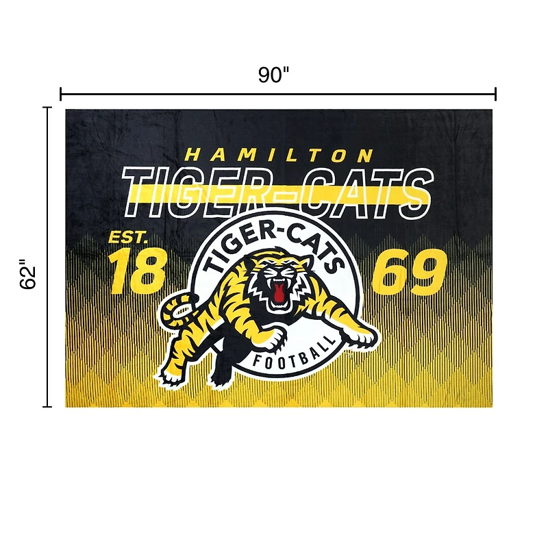 Couverture familiale Hamilton Tiger-Cats 62" x 90"