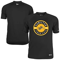 Men's New Era Black Hamilton Tiger-Cats 2026 Sideline Cavort Raglan T-Shirt