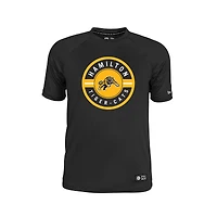 T-shirt raglan New Era noir pour homme Hamilton Tiger-Cats 2026 Sideline Cavort