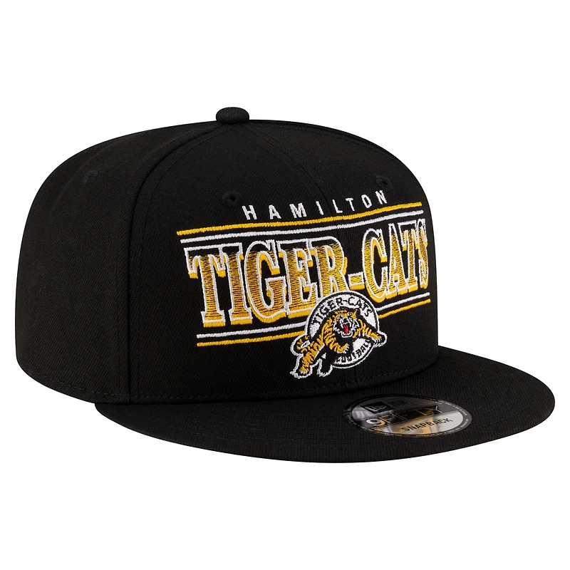 Men's New Era Black Hamilton Tiger-Cats Sideline 9FIFTY Snapback Hat