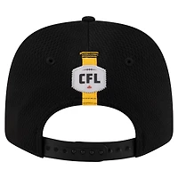 Casquette extensible noire Hamilton Tiger-Cats Sideline 9SEVENTY pour homme de New Era