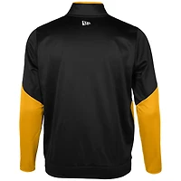 Haut polaire performance noir Hamilton Tiger-Cats Sideline pour homme New Era, zippé en quart de tour