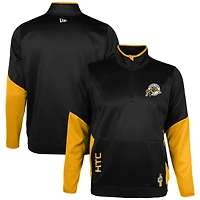 Haut polaire performance noir Hamilton Tiger-Cats Sideline pour homme New Era, zippé en quart de tour