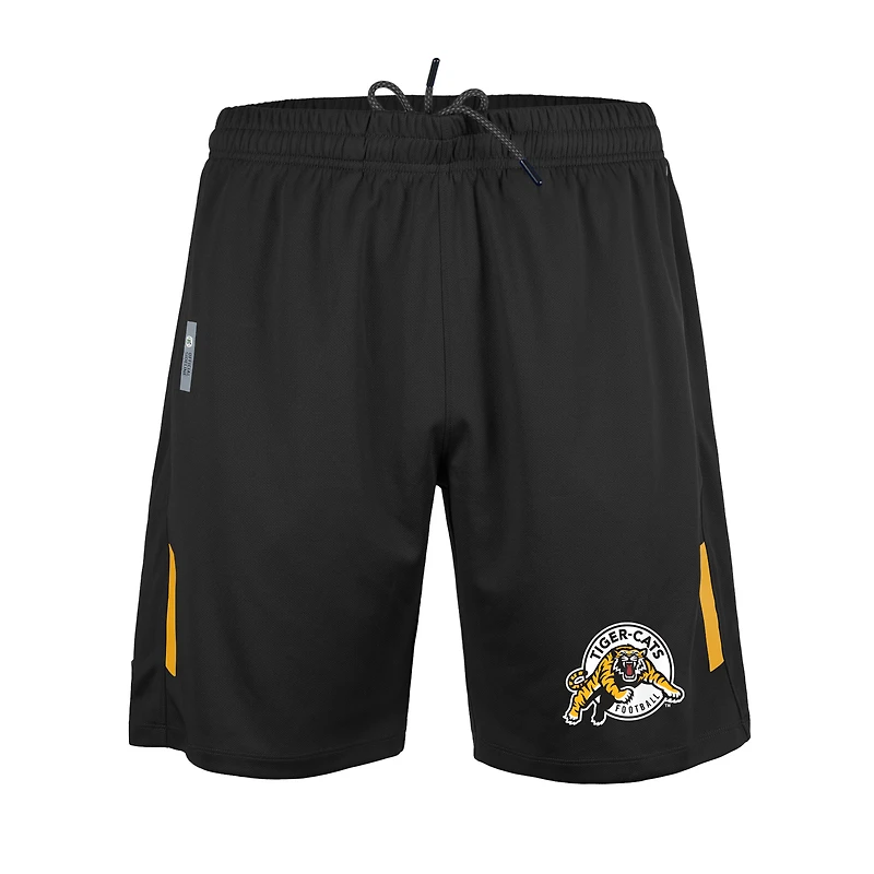 5th & Ocean by New Era Short en tricot pour hommes Hamilton Tiger-Cats Sideline Swift Performance noir