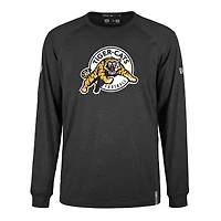 Men's New Era  Black Hamilton Tiger-Cats Sideline Thrive Performance Long Sleeve T-Shirt