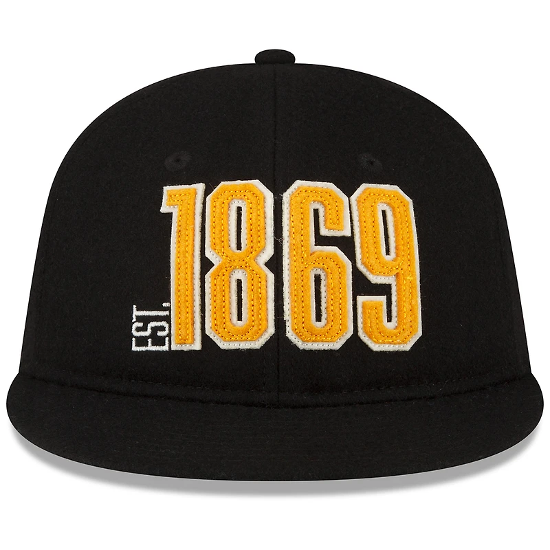 Casquette Hamilton Tiger-Cats Turf Traditions pour homme New Era noire - 9FIFTY Established Snapback Hat
