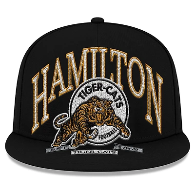 Men's New Era Black Hamilton Tiger-Cats Turf Traditions 9FIFTY Snapback Hat