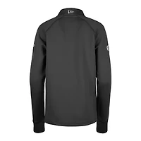 Women's 5th & Ocean by New Era Black Hamilton Tiger-Cats Sideline Piper Performance Raglan Quarter-Zip Top
