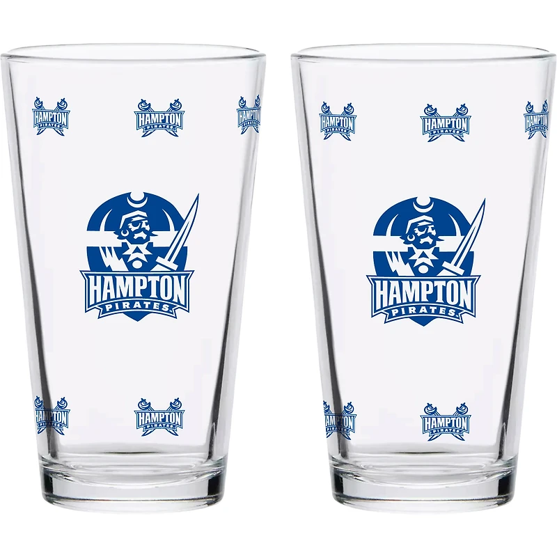 Hampton Pirates Lot de deux Knockout 16 oz. Ensemble de verres à pinte