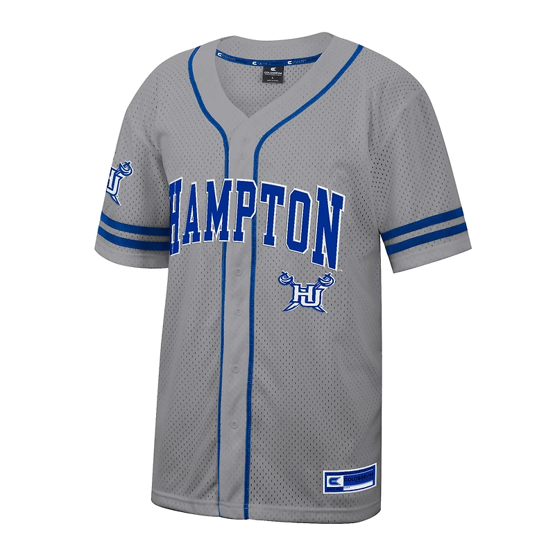 Men's Colosseum Gray Hampton Pirates Free Spirited Baseball Jersey