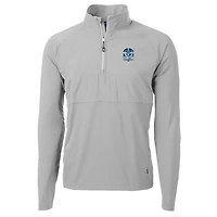 Pull-over hybride recyclé à fermeture éclair quart de tour pour homme Cutter & Buck Silver Hampton Pirates Adapt Eco Knit
