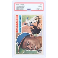 Hank Aaron Milwaukee Braves 1956 Topps Gray Back #31 PSA Authentifié 4 Cartes