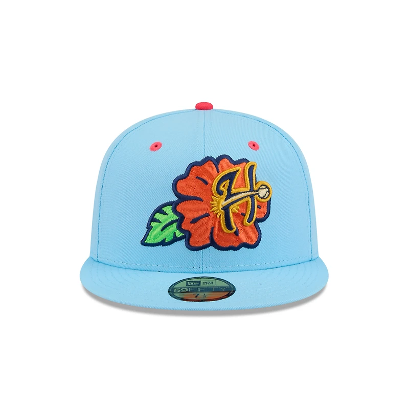Casquette ajustée 59FIFTY bleu clair pour homme New Era Harrisburg Senators Theme Nights