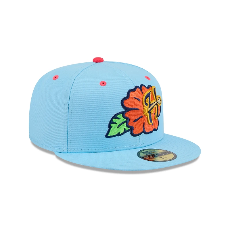 Casquette ajustée 59FIFTY bleu clair pour homme New Era Harrisburg Senators Theme Nights