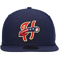 Casquette ajustée 59FIFTY Road Collection authentique des Sénateurs de Harrisburg pour homme New Era bleu marine