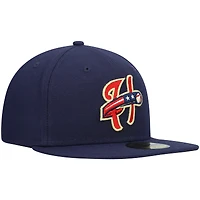 Men's New Era Navy Harrisburg Senators Authentic Collection Road 59FIFTY Fitted Hat
