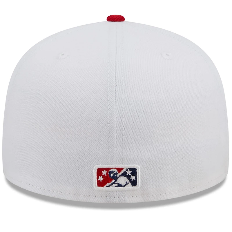 Men's New Era Red/Navy Harrisburg Senators Marvel x Minor League 59FIFTY Fitted Hat