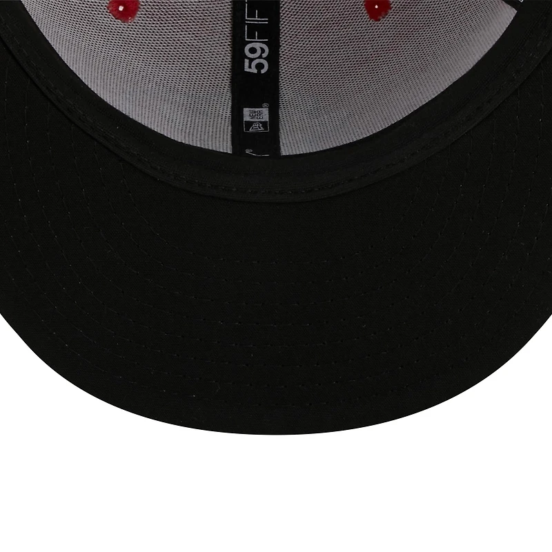 Casquette ajustée 59FIFTY des Sénateurs de Harrisburg Marvel x Minor League New Era pour homme, rouge/bleu marine