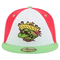 Casquette ajustée New Era pour hommes, blanc/vert clair, Harrisburg Senators Copa de la Diversión 59FIFTY
